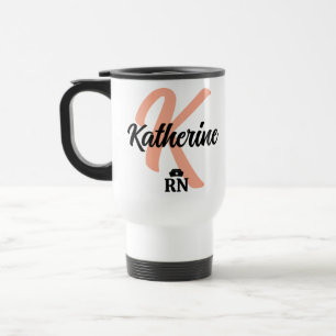 Custom Nurse Buttons & Pins Personalised Nursing Travel Mug
