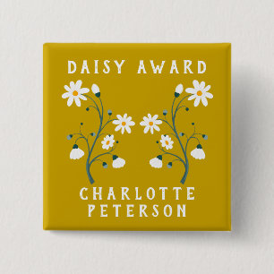 Custom Nurse Daisy Award 15 Cm Square Badge