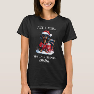 Custom Nurse Doxie Dachshund Lovee  T-Shirt