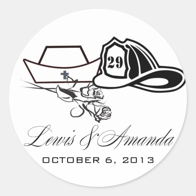 Custom Nurse Firefighter Stickers (Front)