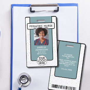Custom Nurse Home Health Aide Photo Logo ID Badge