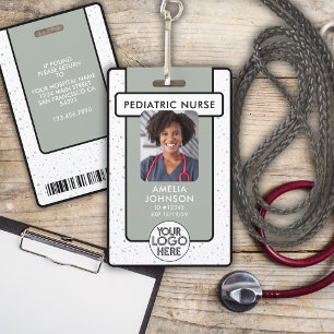 Custom Nurse Home Health Aide Photo Logo ID Badge