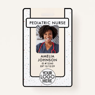 Custom Nurse Home Health Aide Photo Logo ID Badge