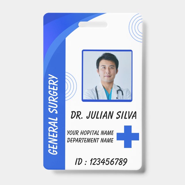 Custom Nurse ID Badge for Healthcare Employees (Front)