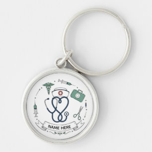 Custom Nurse Name Keychain   Medical Appreciation 