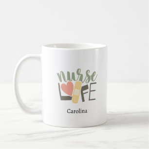 Custom Nurse Name Mug Nursing Gift for RN, LPN