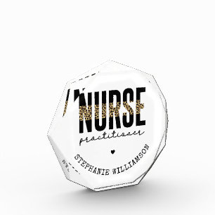 Custom Nurse Practitioner NP cheetah Graduation  Photo Block