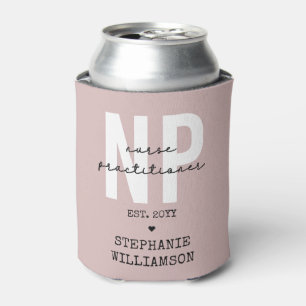 Custom Nurse Practitioner NP Graduation Gift Can Cooler