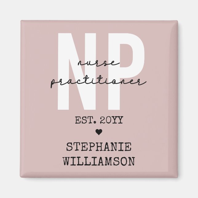Custom Nurse Practitioner NP Graduation Gift Magnet (Front)