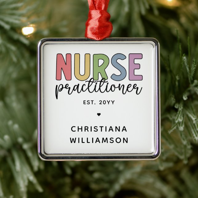 Custom Nurse Practitioner NP Nurse Graduation Metal Tree Decoration (Tree)