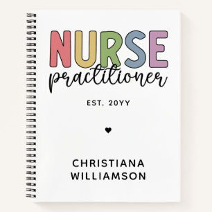Custom Nurse Practitioner NP Nurse Graduation Notebook
