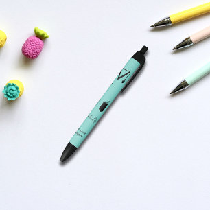 Custom Nurse Scrub Life Monogram Black Ink Pen