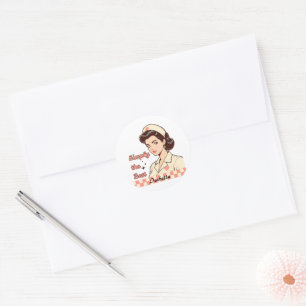 Custom Nurse Simply the Best Classic Round Sticker