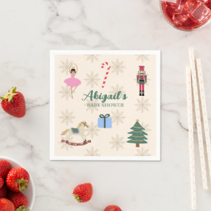 Custom Nutcracker Illustration Baby Shower Napkin