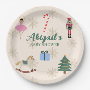 Custom Nutcracker Illustration Baby Shower Paper Plate