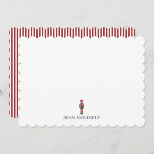 Custom Nutcracker Painting Christmas Stationary Thank You Card