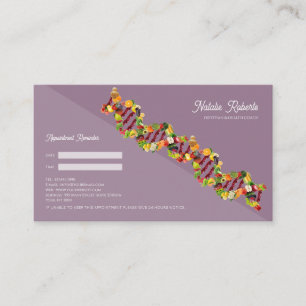 Custom Nutritionist Dietician Wellness Appointment Business Card