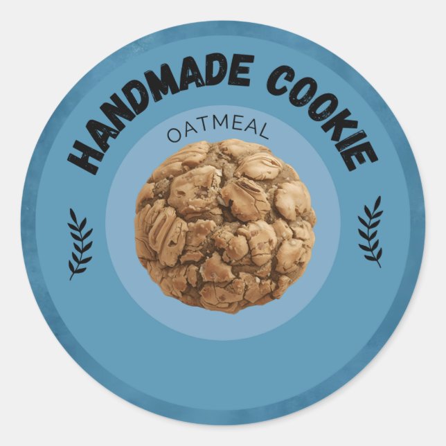 Custom Oatmeal Cookie Labels | Personalised (Front)