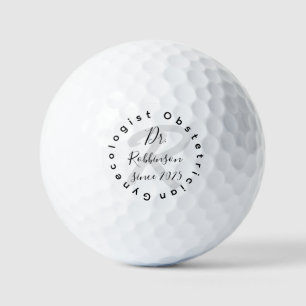 Custom Obgyn Obstetrician Gynaecologist Monogram Golf Balls
