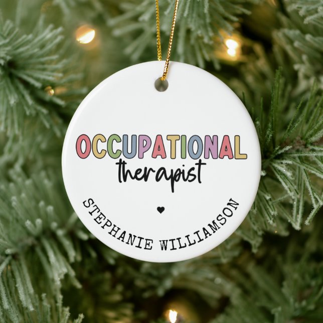 Custom Occupational Therapist OT Gifts Ceramic Tree Decoration (Tree)