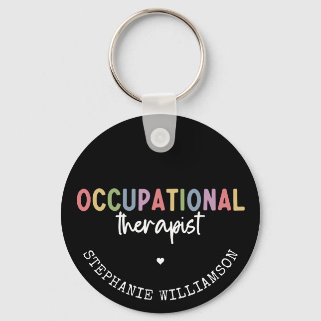 Custom Occupational Therapist OT Gifts Key Ring (Front)