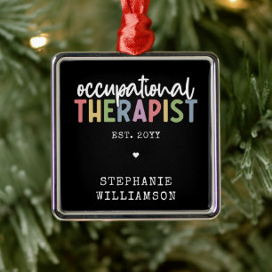 Custom Occupational Therapist OT Gifts Metal Tree Decoration