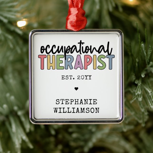 Custom Occupational Therapist OT Gifts Metal Tree Decoration (Tree)