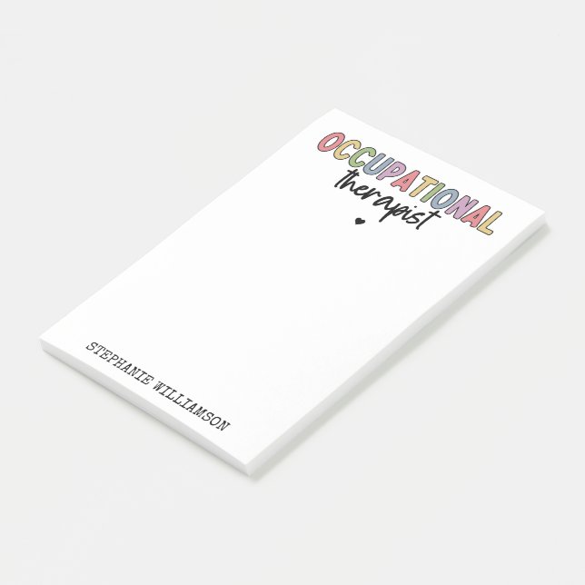 Custom Occupational Therapist OT Gifts Post-it Notes (Angled)