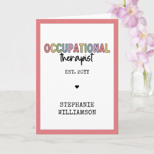 Custom Occupational Therapist OT Graduate Card
