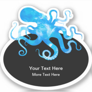 Custom Octopus Ocean Life Theme Sticker Labels
