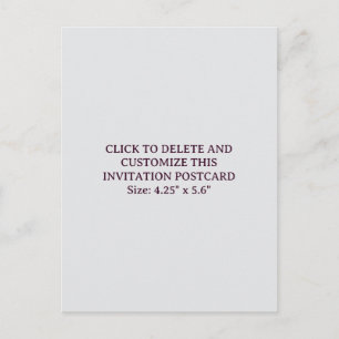 Custom Off White 4.25" x 5.6" Flat Invitation Card