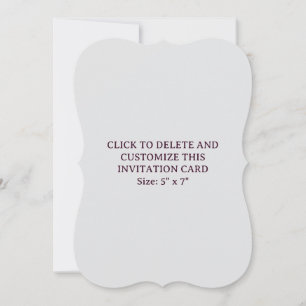 Custom Off White Bracket 5" x 7" Flat Invitation