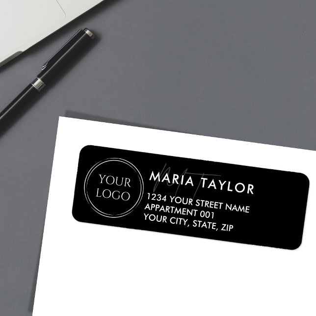Custom Office Business Logo Modern Monogram Black (Creator Uploaded)