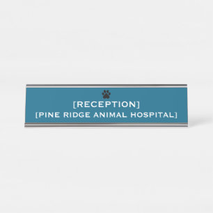 Custom Office Reception Name Plate VET & Medical