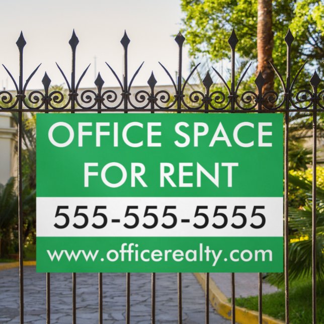 Custom Office Rent Commercial Real Estate Banner (for rent office commercial outdoor banner)