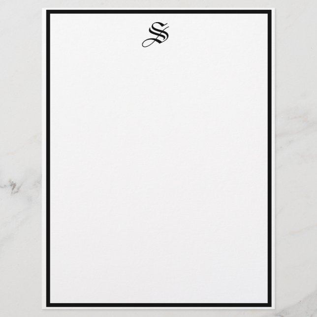 Custom Old English Traditional Professional Font Custom Letterhead (Front)