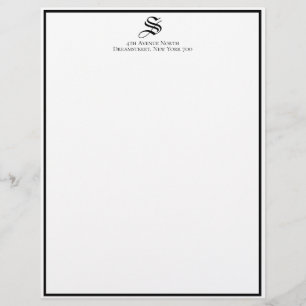 Custom Old English Vintage Font Professional Letterhead