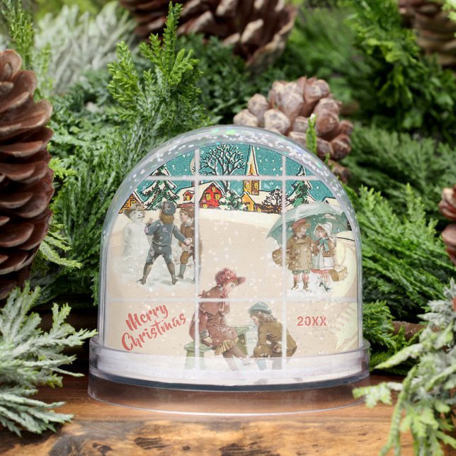CUSTOM OLD FASHIONED CHRISTMAS SCENE SNOWGLOBE (Winter)