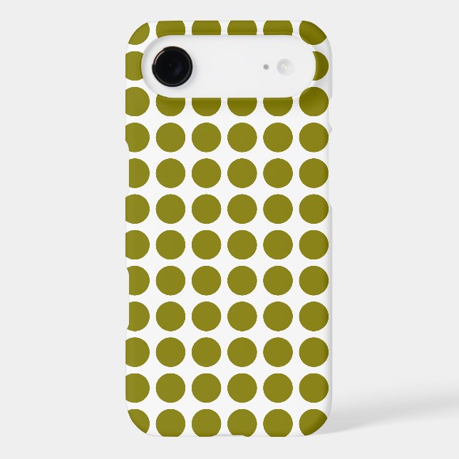 Custom Olive Green Dot Phone Case – Personalised N (Back)