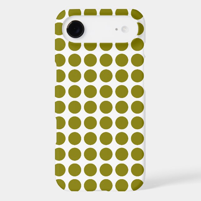 Custom Olive Green Dot Phone Case – Personalized N (Back)