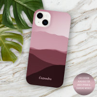 Custom Ombre Mauve Taupe Light Blush Pink Abstract
