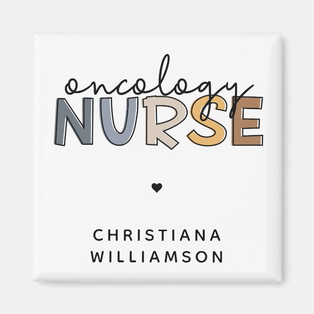 Custom Oncology Nurse Oncology RN Gifts Magnet (Front)