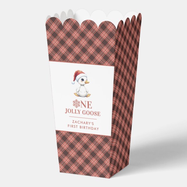 Custom One Jolly Goose December First Birthday Favour Box (Front)