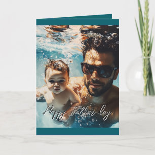 Custom one Photo and Message inside Folded Card1 Card