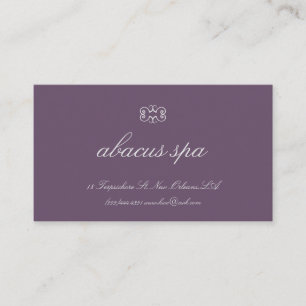 Custom One-Sided Simple but Fancy Dusty Plum Business Card