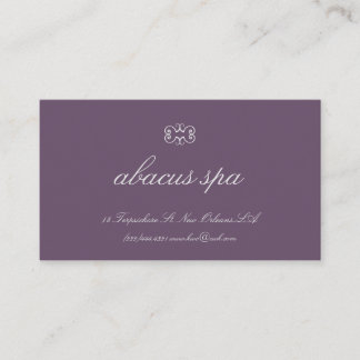 Custom One-Sided Simple but Fancy Dusty Plum Business Card