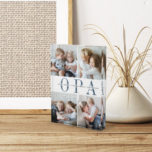 Custom Opa Grandchildren Photo Block