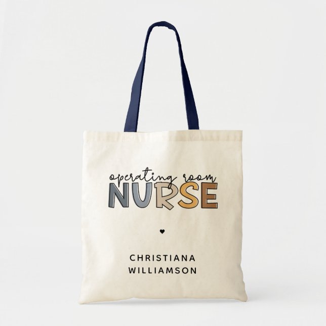 Custom Operating Room Nurse OR Nurse Appreciation Tote Bag (Front)