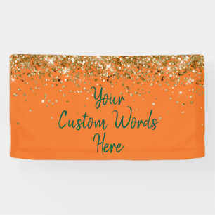 Custom Orange and Green Birthday Party Photo Booth Banner