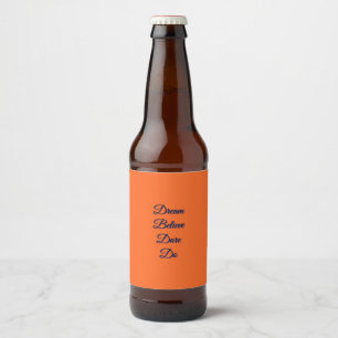 Custom Orange Beer Bottle Label